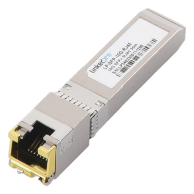 Transceptor SFP+ / 10 Gbps / RJ45 / 10GBASE-T / Alcance 30 m (98.4 ft)