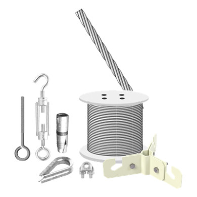 Kit de Sujeción de Mástil / 6 m (19.7 ft) / Concreto / Cable de Reteni