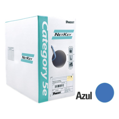 Bobina UTP / Cat 5e / 24 AWG / CMR / 305 m (1000 ft) / 4 Pares / Azul
