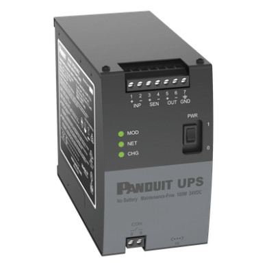 UPS Industrial / 100 Watts / 24 Vcd / Ultracondensadores / Riel DIN 35