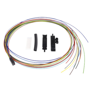 Kit Fan-Out de Fibra Óptica / 12 Fibras / 250 a 900 Micras / 1 Metro (