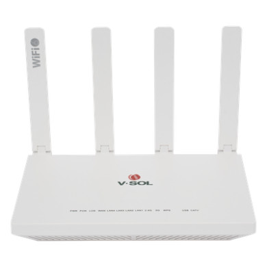 ONU XPON / Wi-Fi 6 AX1500 / 4 Puertos Gigabit / CATV con AGC / 4 Anten