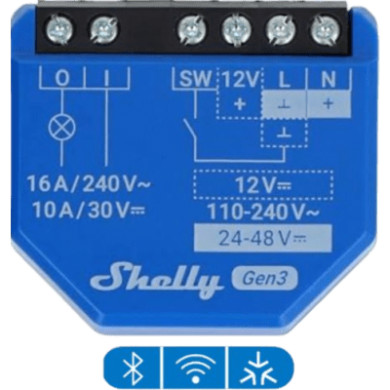 Relé Inteligente Wi-Fi / 16A / Contacto Seco / 110-230V AC / 12-48V DC
