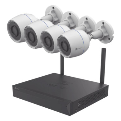 Kit NVR IP / 4 Canales / 4 Cámaras Bala / 3 Megapixel / IP67 / PoE+ 4 