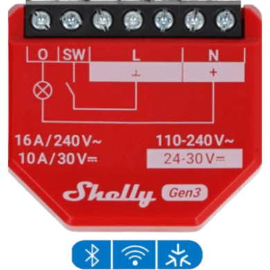 Relevador Inteligente / 16A / 3500W / Medición de Consumo / Wi-Fi 2.4 