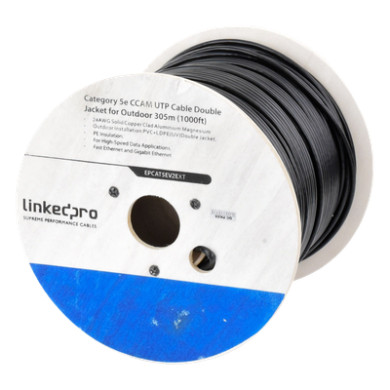 Bobina de Cable UTP / Cat5e / 305 m (1000 ft) / CCA 24 AWG / Doble For
