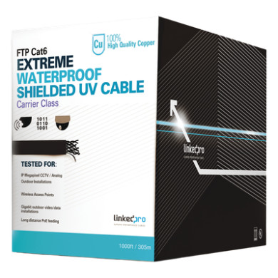 Bobina de Cable Cat6+ / 305 m (1000 pies) / Calibre 23 AWG / FTP Blind