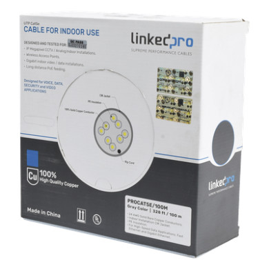 Cable UTP Cat5e / 4 Pares / 100% Cobre Calibre 24 / 100 MHz / 100 m (3