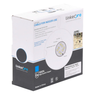 Bobina de Cable / Cat5e / 24 AWG / 100 m (328.08 ft) / UL / Interior /