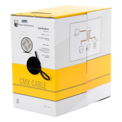 Bobina de Cable / Cat5e UTP / 305 m (1000 ft) / CCA / 24 AWG / 100 MHz