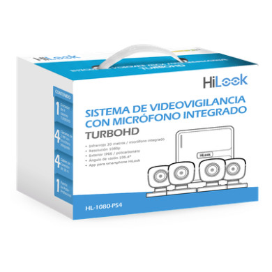 Kit de Videovigilancia TurboHD / 4 Canales / 1080p Lite / Audio por Co