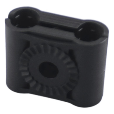 Sujetador Plástico para Cable Coaxial / Doble Canal / 3/8" (9.5 mm) a 
