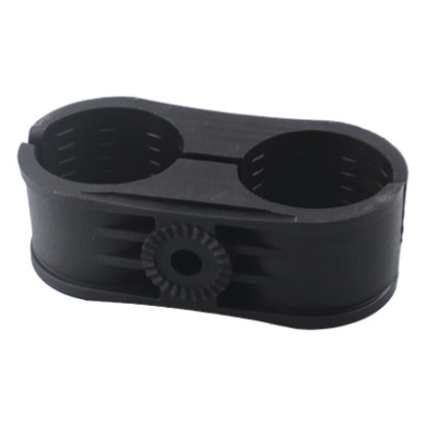Sujetador Plástico para Cable Coaxial / 2 Cables / 2-1/4" / Ajuste 2.4
