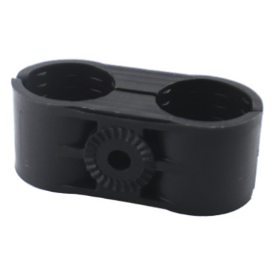 Sujetador Plástico para Cable Coaxial / 2 Cables / 1-1/4" Nominal / Ra