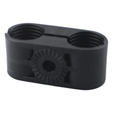 Sujetador Plástico para Cable Coaxial / Doble Fijación / 5/8" / Varill