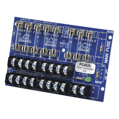 Módulo Distribuidor / 8 Salidas Fusibles / 12/24 VDC o 24/28 VAC / 10 