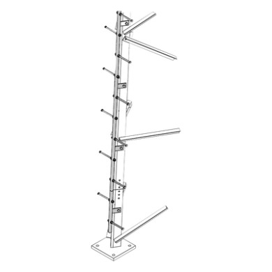 Escalera de Torre / 3 m (9.8 ft) / Peldanos Tipo Perno / Seccion Solda