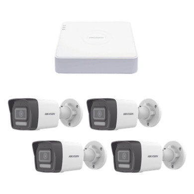 Kit de Videovigilancia IP / 2 Megapixel / NVR 4 Canales PoE / 4 Cámara