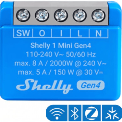 Mini Interruptor Inteligente / Wi-Fi 2.4, Zigbee, Bluetooth, Matter / 