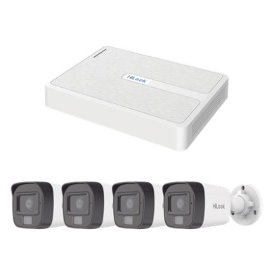 Kit de Videovigilancia IP / NVR 8 Canales PoE+ / 4 Cámaras Bala 2 Mega