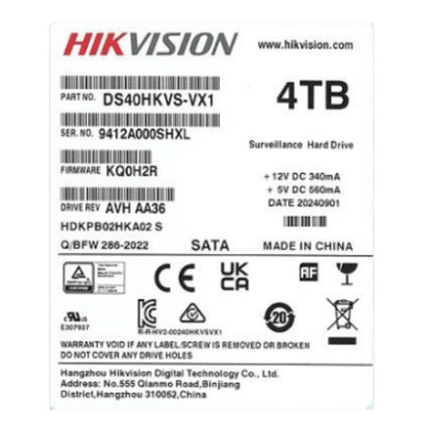 Disco Duro para Videovigilancia / 4 TB / 5400 RPM / SATA 6 Gb/s / 32 C