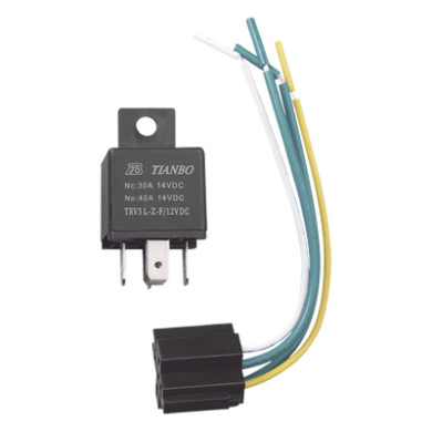 Relevador Automotriz / 5 Pines / 24 VDC / con Porta Relevador