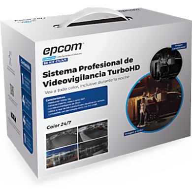 Kit TurboHD / DVR 4 Canales / 4 Cámaras Bala ColorVu / 1080p Lite / H.