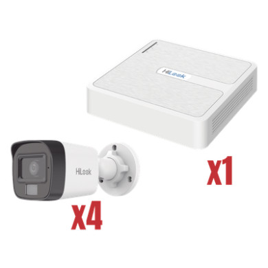Kit de Videovigilancia IP / 4 Megapixel / NVR 4 Canales PoE / 4 Cámara