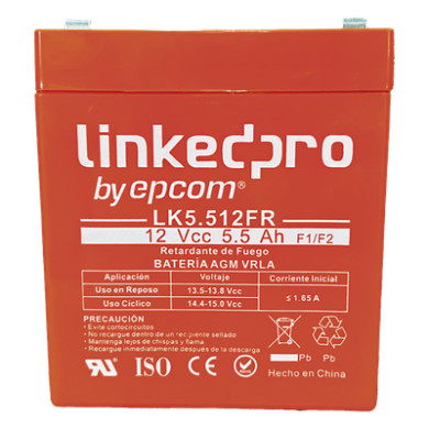 Batería de Respaldo AGM-VRLA / 12 V / 5.5 Ah / Retardante a la Flama U