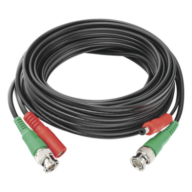 Cable Coaxial Siames / BNC RG59 + Alimentación / 5 m (16.40 ft) / 100%