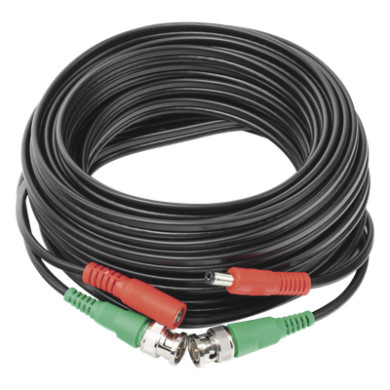 Cable Coaxial Siames / BNC RG59 + Alimentación / 10 Metros (32.81 Pies