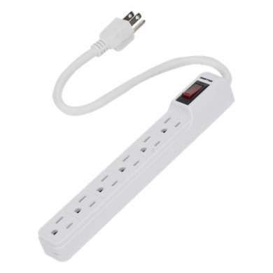 Multicontacto con Cable / 6 Tomas con Tierra / 15 A / Calibre 14 AWG /