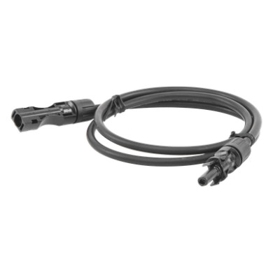 Cable Fotovoltaico / 1 m (3.28 ft) / 10 AWG / MC4 Macho-Hembra / Negro