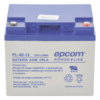 Batería 12 Vcc / 40 Ah / UL / Tecnología AGM-VRLA / Para uso en equipo