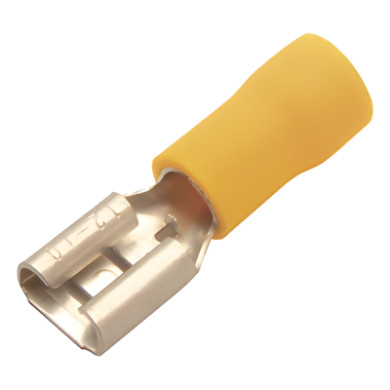 Terminal Hembra Aislada / 0.250 pulgadas / Calibre 12 - 10 AWG / Push-