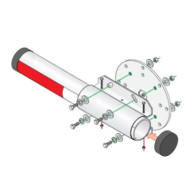 Kit de Instalación Para Brazos de Aluminio Doorking / Compatible con B