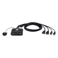 Switch KVM | USB FHD HDMI | de 2 puertos en formato cable | 1920x1080 