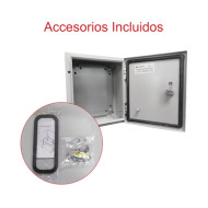 Gabinete de Acero IP66 / 300x400x200 mm / 11.8x15.7x7.9 in / IK10 / 30