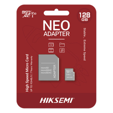Memoria microSDXC con Adaptador / 128 GB / Clase 10 / Lectura 92 MB/s 