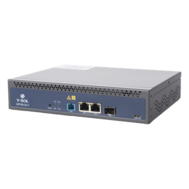 OLT GPON / 1 Puerto PON SC/UPC / 128 ONUs / 3 Puertos Uplink / 20 km (
