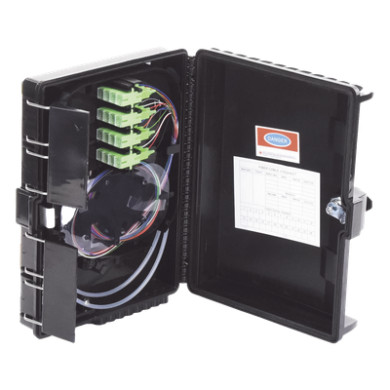 Caja de Empalme para Fibra Óptica / 24 Fusiones / 16 Puertos Drop FTTx