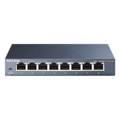 Switch Gigabit / 8 Puertos 10/100/1000 Mbps / 11.9 Mpps / No Administr