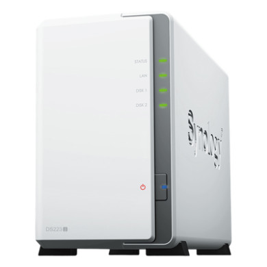 NAS de 2 Bahías / CPU 4 Núcleos 1.7 GHz / 1 GB DDR4 / LAN 1GbE / USB 3