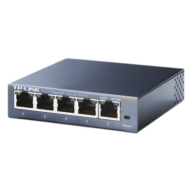 Switch / 5 Puertos Gigabit / 10/100/1000 Mbps / No Administrable / 7.4