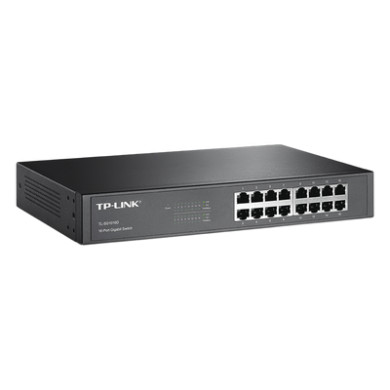 Switch Gigabit no administrable / 16 puertos 10/100/1000 Mbps / 35.7 M