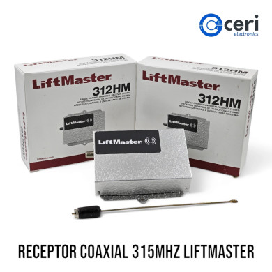 Receptor de radio universal Liftmaster 312HM de un canal a 315 MHz