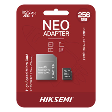 Memoria microSDXC / 256 GB / Clase 10 / Lectura 92 MB/s / Escritura 50