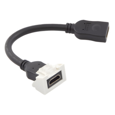 Adaptador HDMI / Pigtail Hembra-Hembra / 4K UHD / HDMI 2.0 / Faceplate