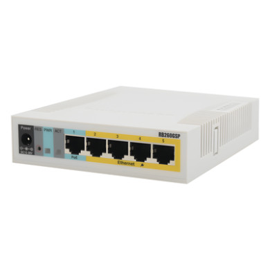 Switch PoE pasivo / 5 puertos Gigabit + 1 SFP / 11-30V / -20°C a 70°C 