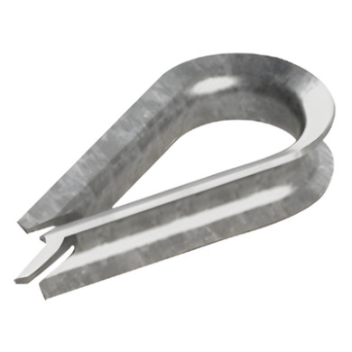 Guardacabo de Acero Galvanizado / Cable 1/4" / Resistencia 2154 kg / D